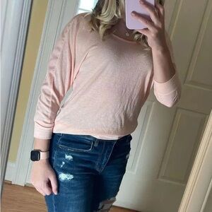 American Eagle Outfitters Blush Pink Long Sleeve Top